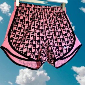 Nike DryFit Pink & Black Houndstooth Shorts XS